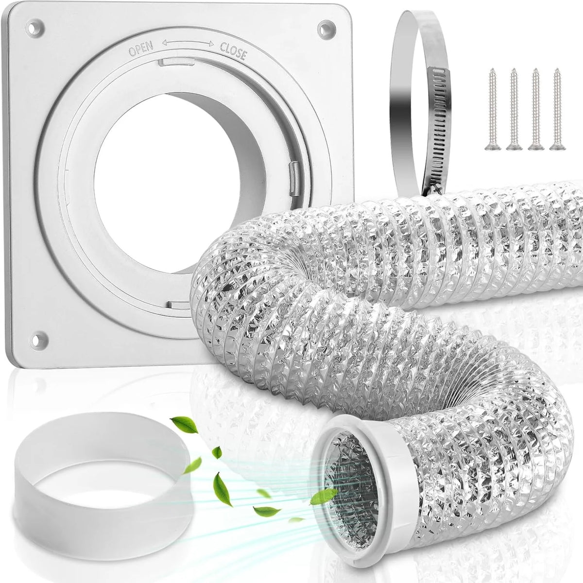 Magnetic Dryer Vent Connector Kit with Aluminum Foil Flexible Vent Hose