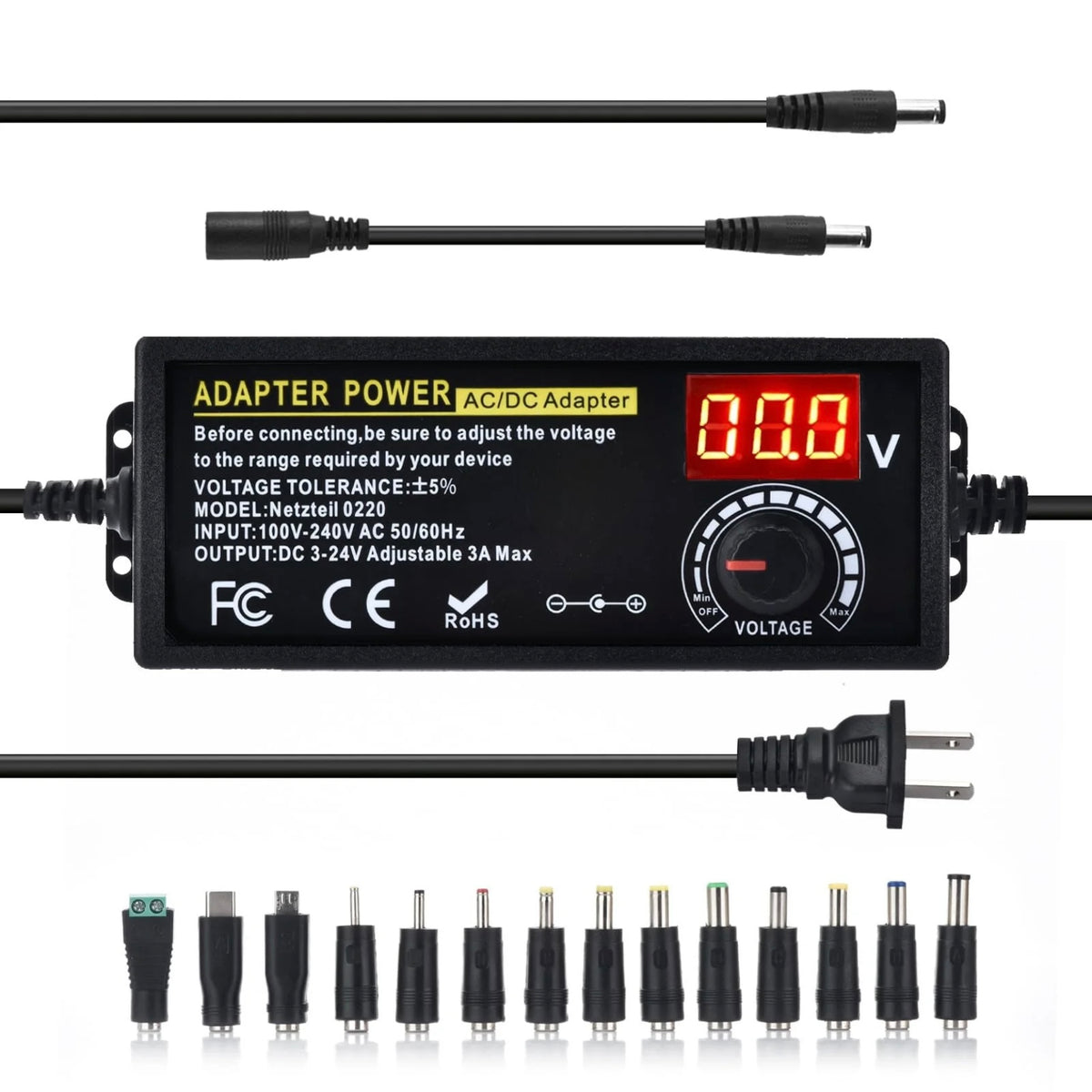 Adjustable Universal Power Supply 3V-24V 3A Max (72W)