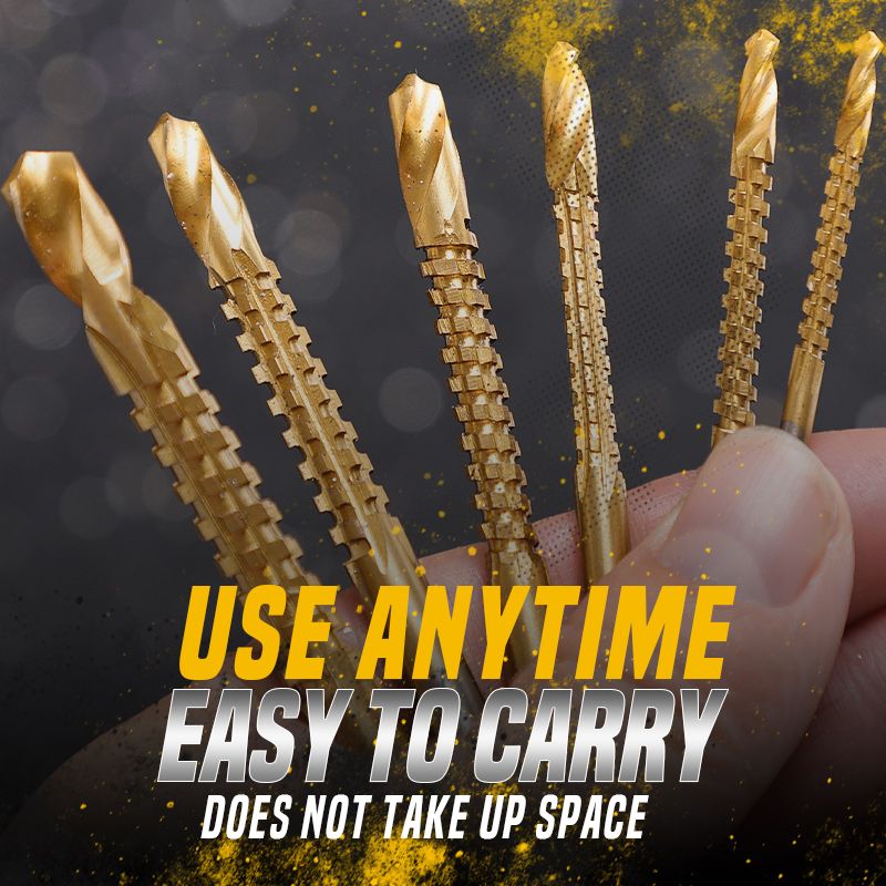 6Pcs 3-8mm Titanium Twist Drill Bits