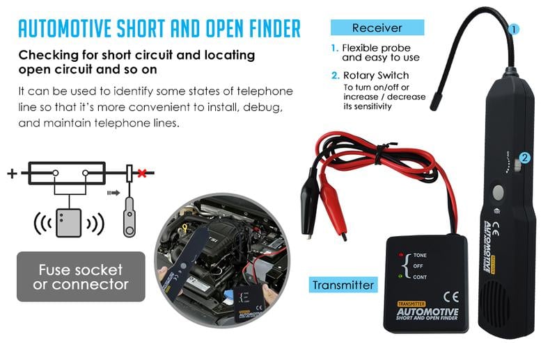 EM415 Automotive Electrical Open & Short Finder Circuit Tester