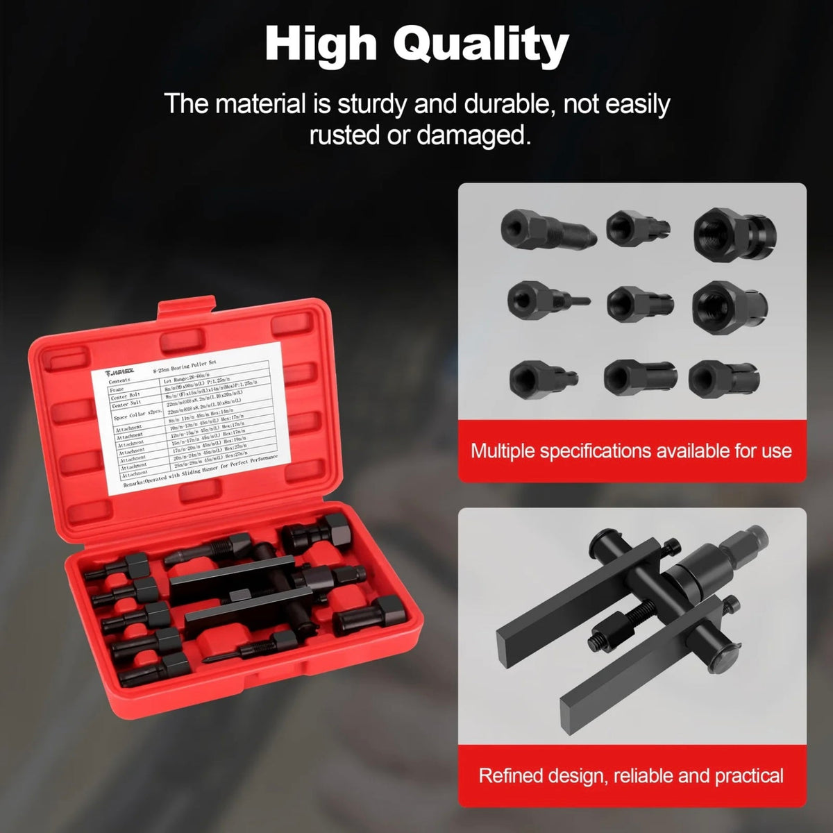 10 Pcs Motorcycle Inner Bearing Puller Set