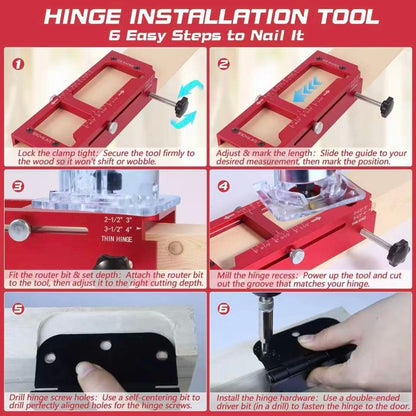 Door Hinge Jig-Door Hinge Cut Out Tool for Door&Cabinet Hinges