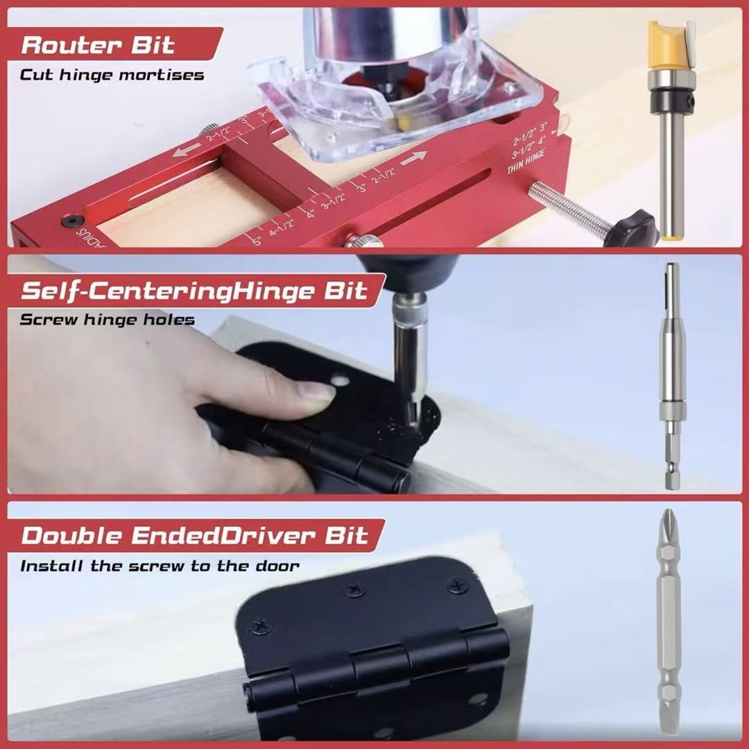 Door Hinge Jig-Door Hinge Cut Out Tool for Door&Cabinet Hinges