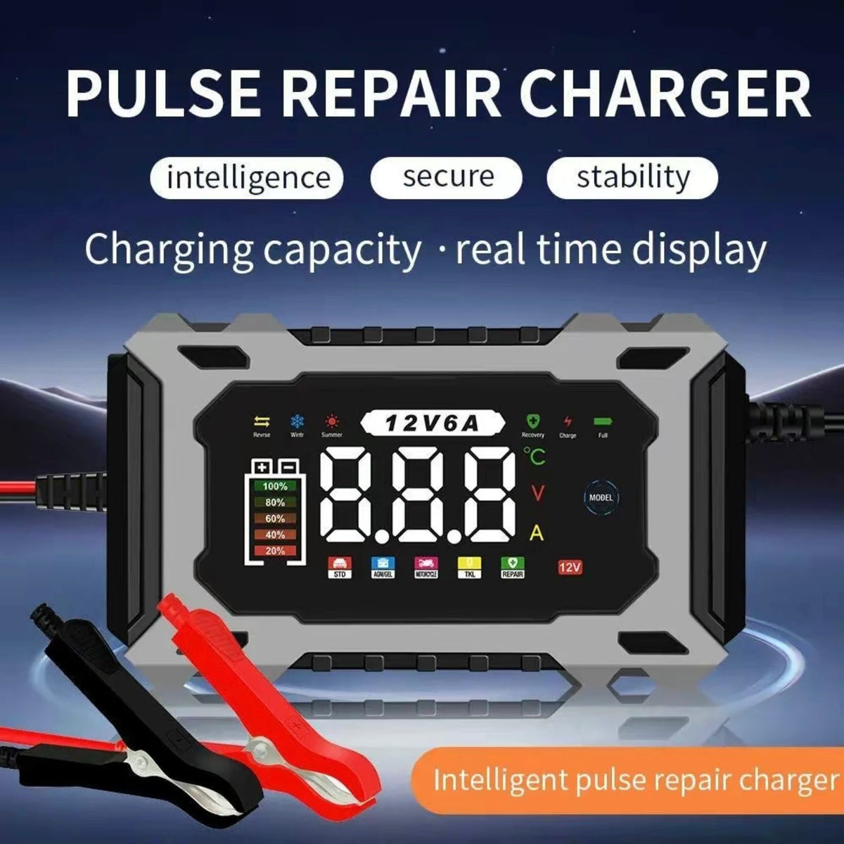 12V6A Smart Battery Charger