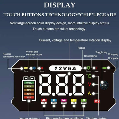 12V6A Smart Battery Charger