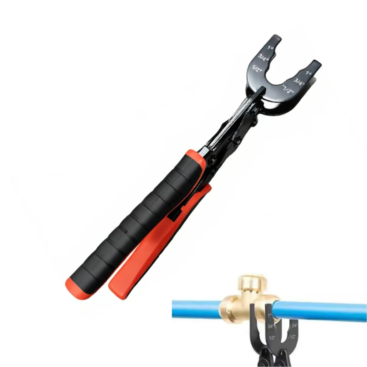 Hardware Disconnect Tong-3-Size Teeth Fit for 1/2in,3/4in,1in Brass Push Fit Push to Connect Fittings
