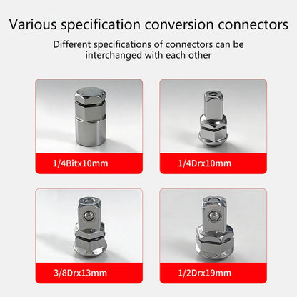 4PCS Square Drive Adapter Set – 1/2", 1/4", 3/8"