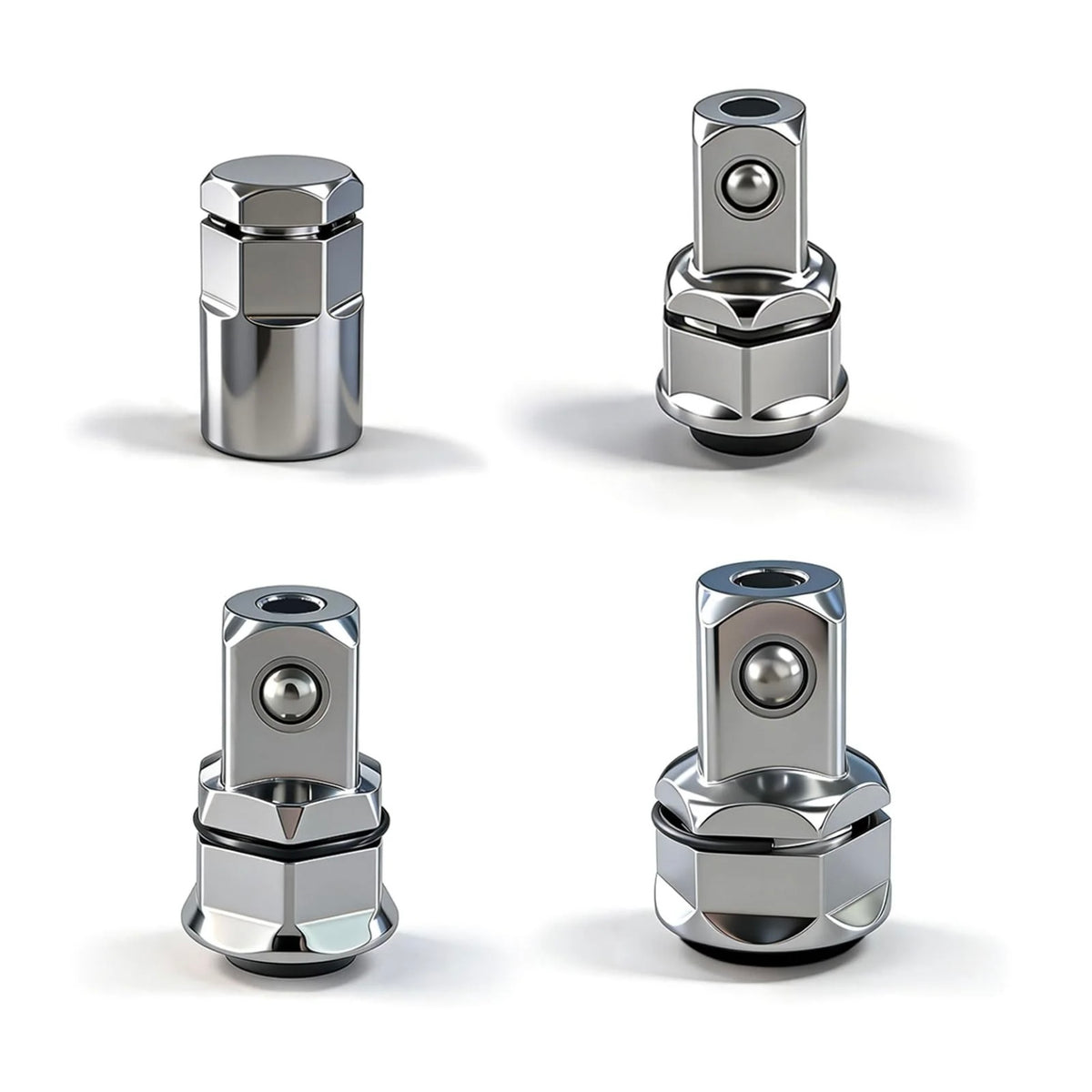 4PCS Square Drive Adapter Set – 1/2", 1/4", 3/8"