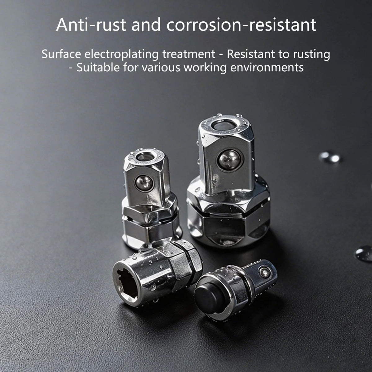 4PCS Square Drive Adapter Set – 1/2", 1/4", 3/8"