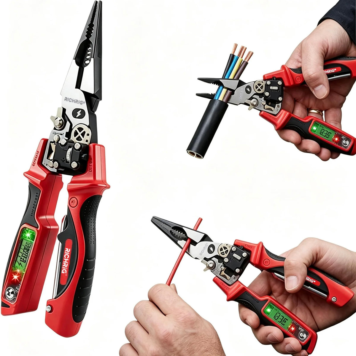 All In One Electrician Pliers With Digital Display And Voltage Tester
