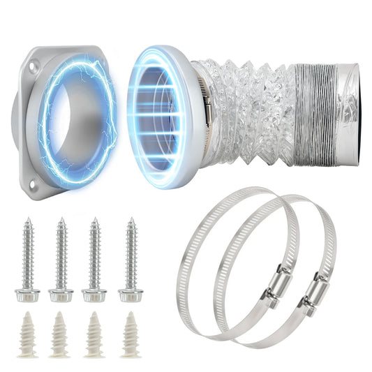 Magnetic Dryer Vent Connector Kit with Aluminum Foil Flexible Vent Hose