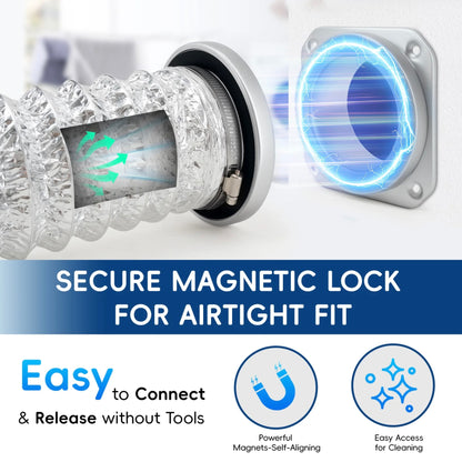 Magnetic Dryer Vent Connector Kit with Aluminum Foil Flexible Vent Hose