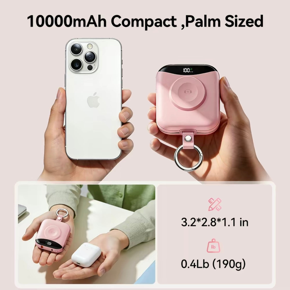 10,000 mAh TSA-Friendly Portable Power Bank