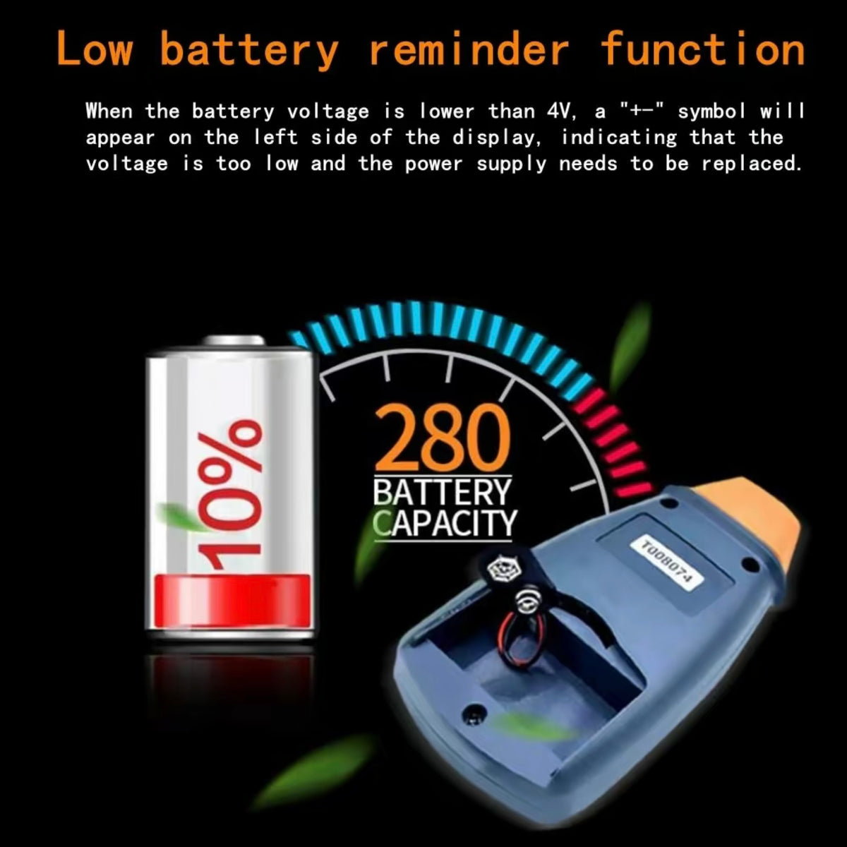 Digital tachometer handheld Non Contact Laser RPM Meter with Grip