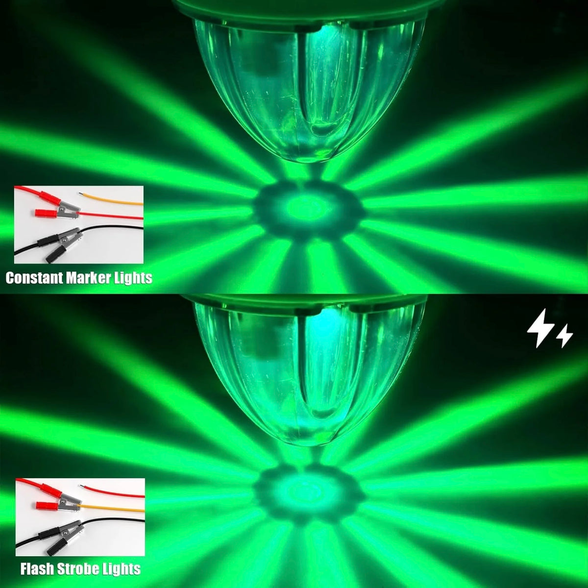 2PCS Plastic Watermelon Shaped LED Marker Lights