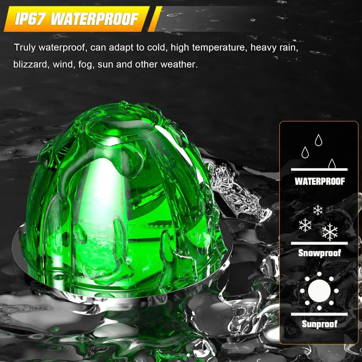 2PCS Plastic Watermelon Shaped LED Marker Lights
