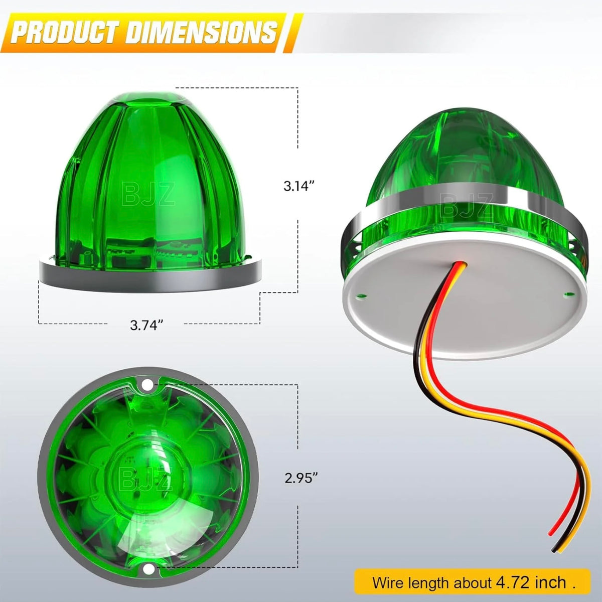 2PCS Plastic Watermelon Shaped LED Marker Lights