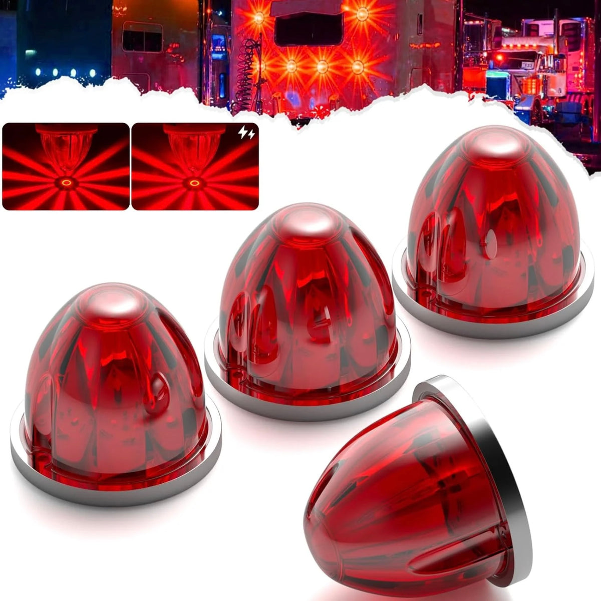 2PCS Plastic Watermelon Shaped LED Marker Lights
