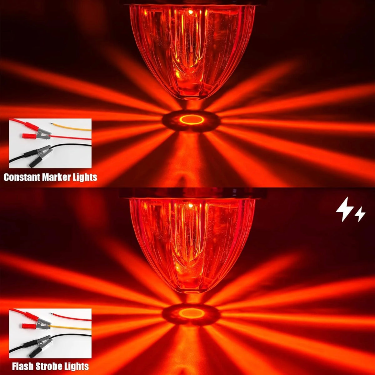 2PCS Plastic Watermelon Shaped LED Marker Lights