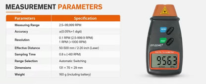 Digital tachometer handheld Non Contact Laser RPM Meter with Grip
