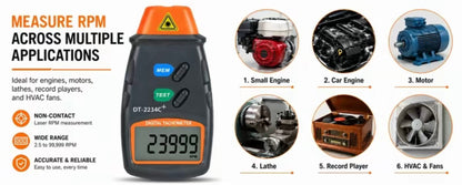Digital tachometer handheld Non Contact Laser RPM Meter with Grip
