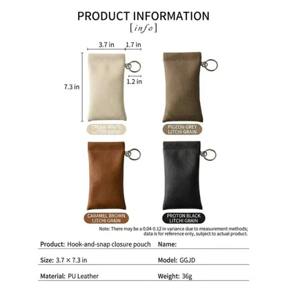 Soft PU Leather Sunglasses Pouch Elastic Opening Eyeglasses Bag