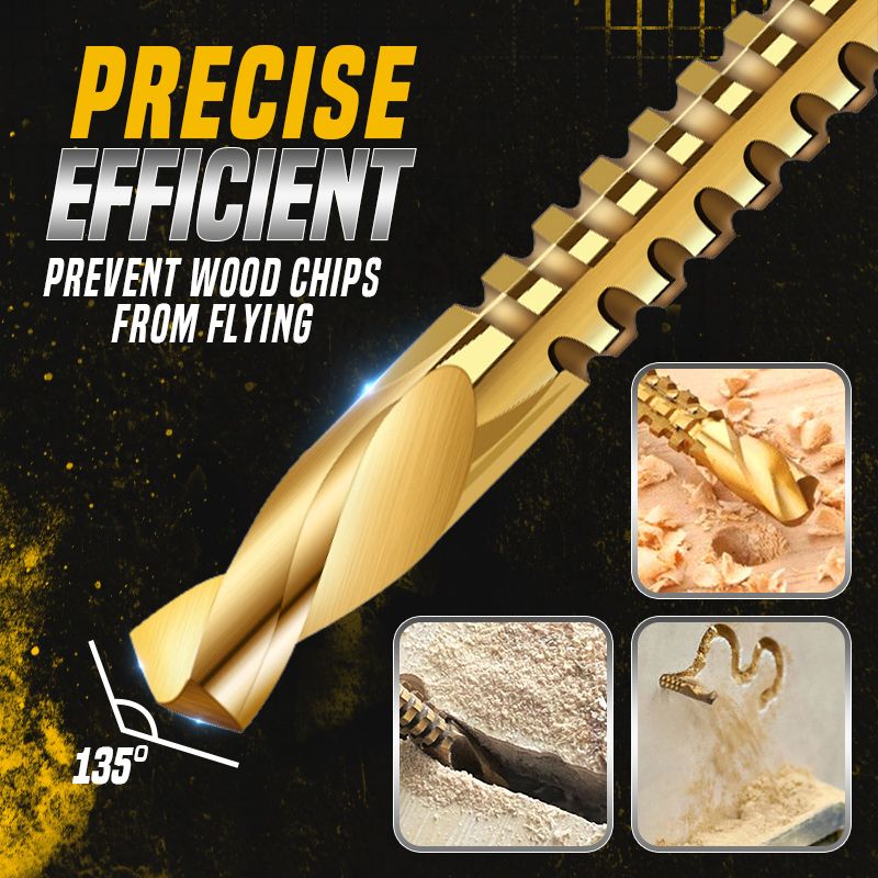 6Pcs 3-8mm Titanium Twist Drill Bits