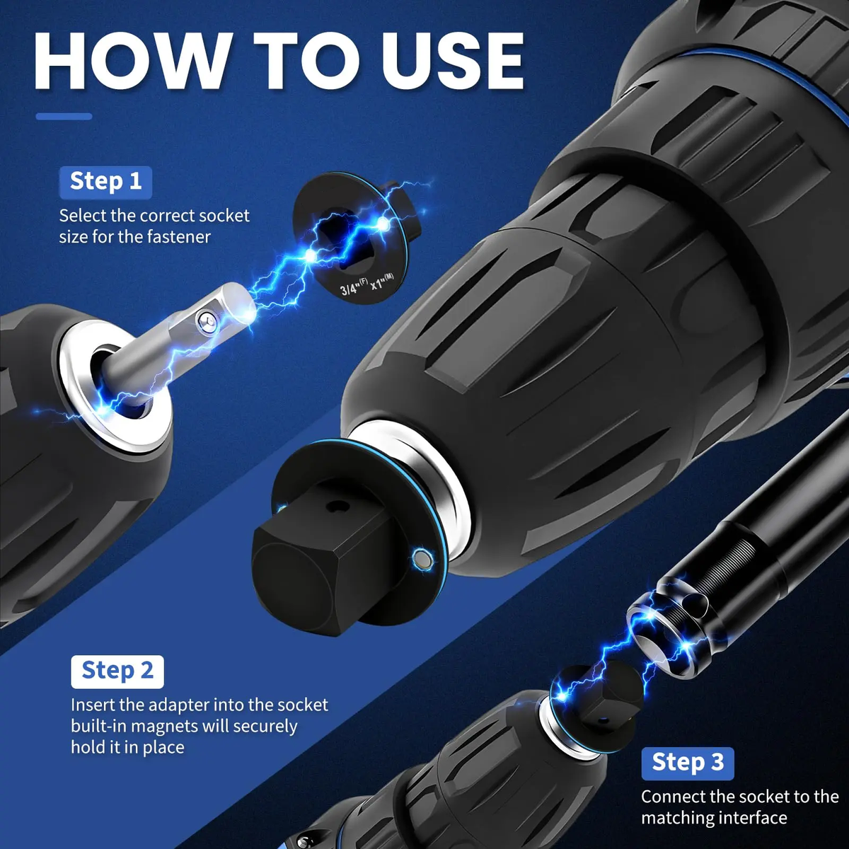 Low Profile Impact Socket Adapter Set