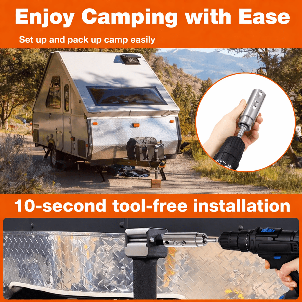 Trailer jack Drill Adapter